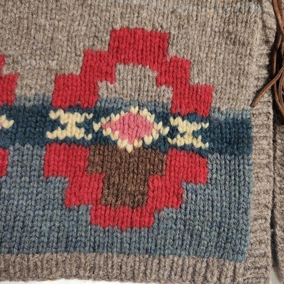 Vintage Lauren Ralph Lauren Knit Alpaca Wool Aztec Vest - Picture 5 of 13